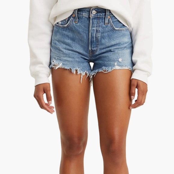 Levi's Pants - Like new, Women’s Levi’s 501 Original Cutoff Blue Denim Shorts, size 28.